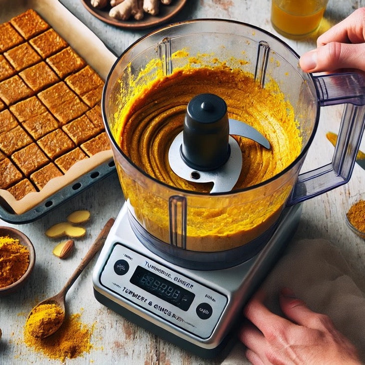 High-end gluten-free turmeric ginger energy bars for wellness