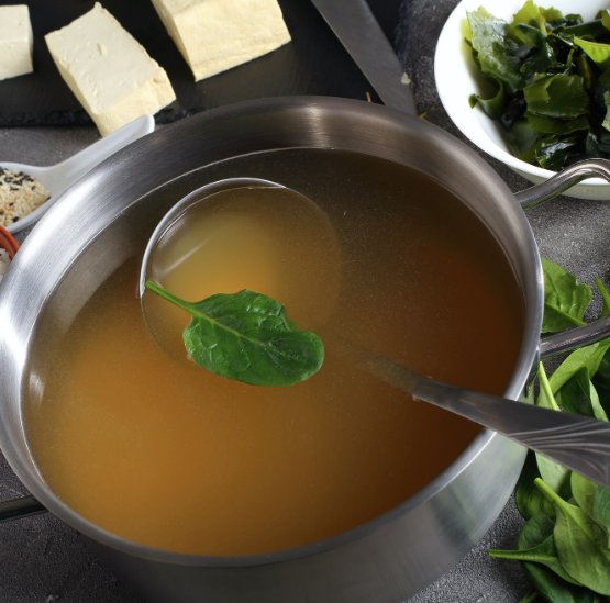 Traditional Japanese dashi soup recipe with kombu and bonito flakes