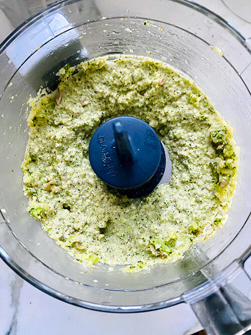 Broccoli pesto recipe! Plant-based, gluten and dairy free and nut free! Try our delicious and nutritious broccoli pesto!