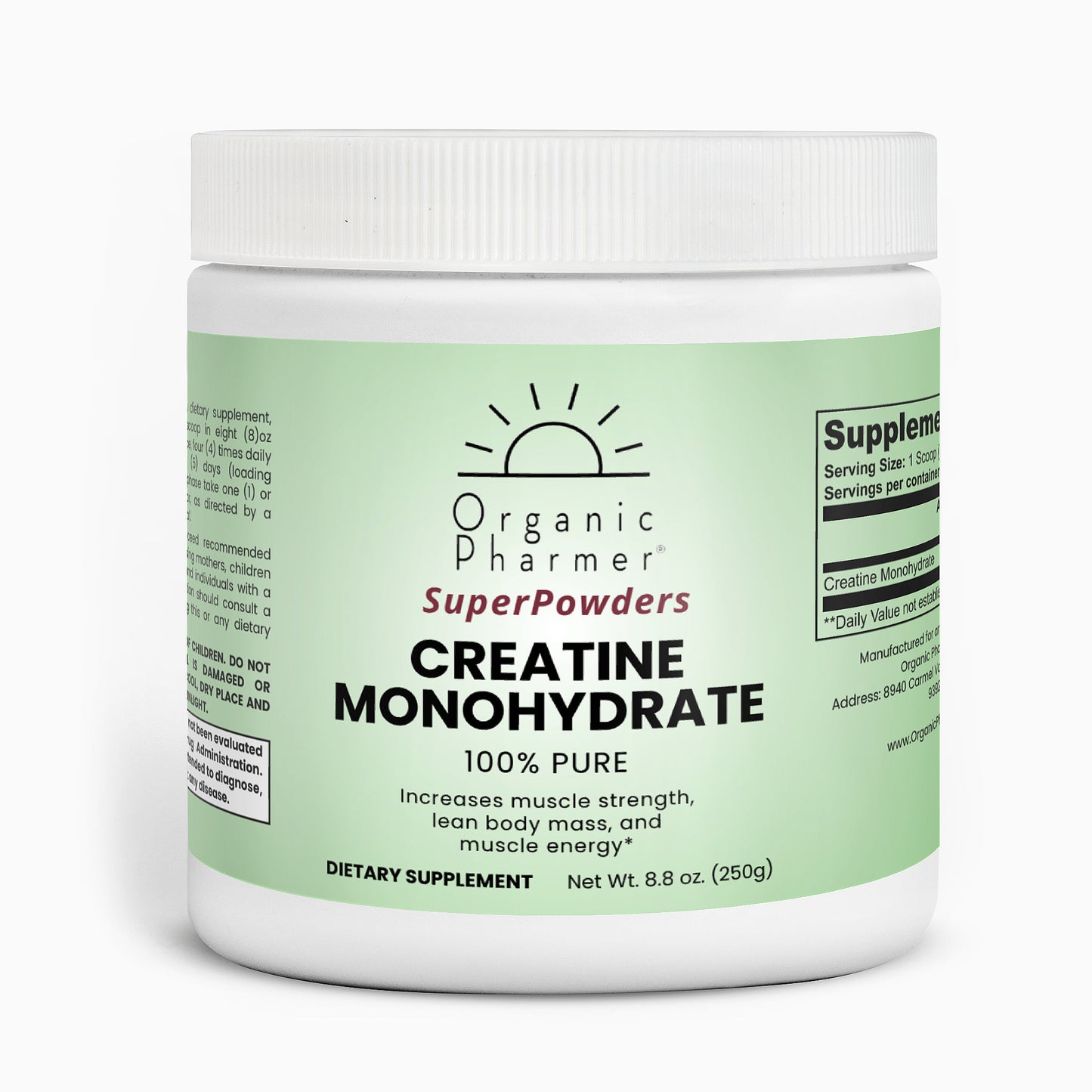 Pure Creatine Monohydrate Powder - Unflavored Muscle Support Supplement