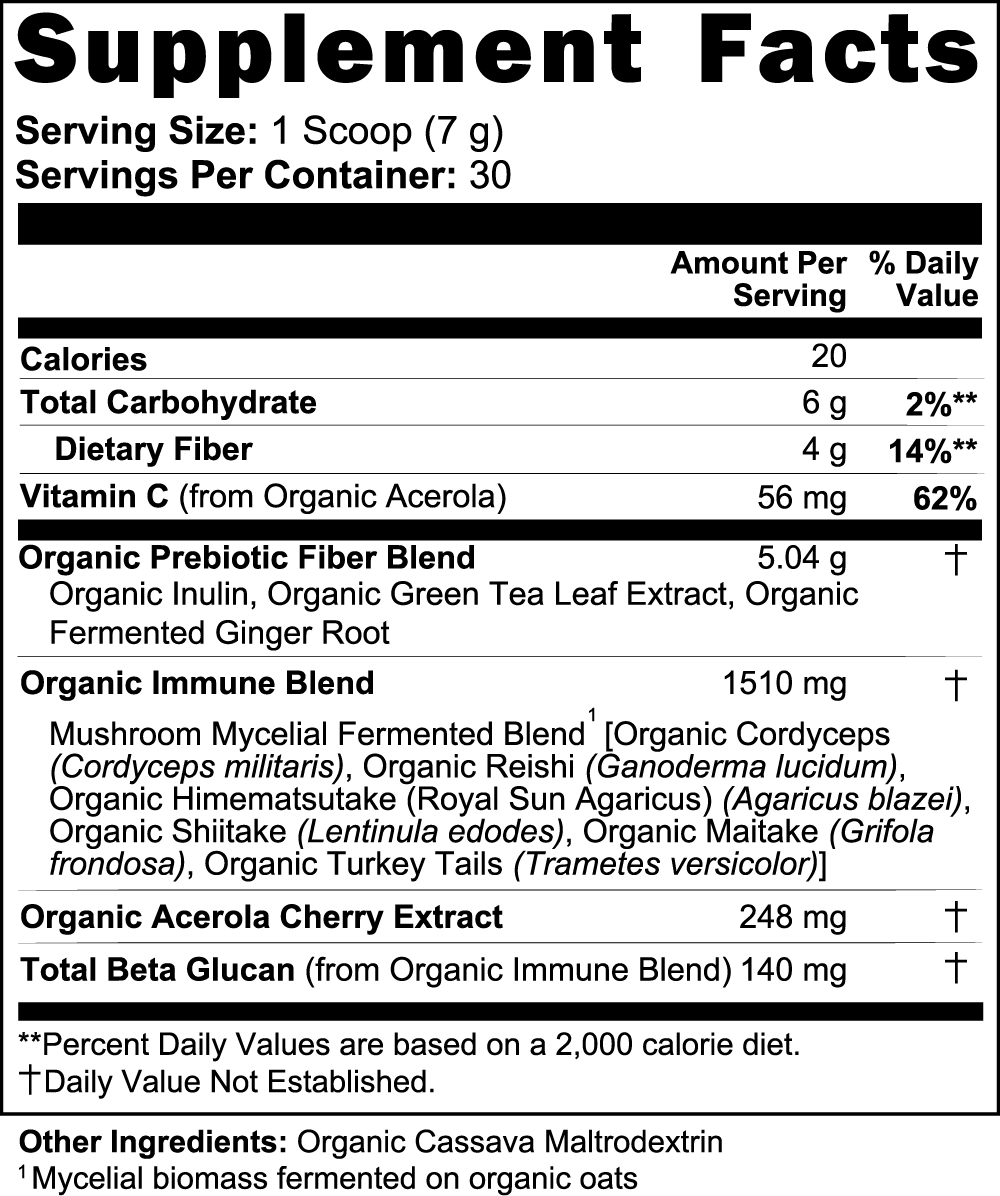Organic Fermented Mushroom Blend - 6 Functional Mushrooms with Enhanced Bioavailability