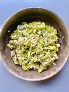 Mediterranean Artichoke Salad. A plant-based, dairy and gluten free recipe, easy to prepare. Try it out and enjoy the benefits on your gut health!