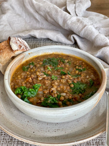 Full of fiber-rich lentils, veggies and greens, this nourishing, microbiome loving soup hits the spot every time. Try our lentil soup with greens!