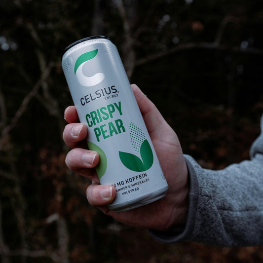 Celsius energy drink with warning about artificial stimulants and crashes
