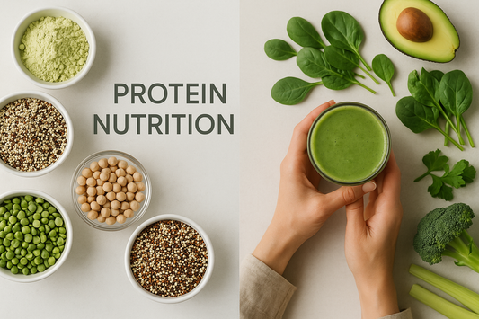 Plant protein sources and healthy smoothie - complete guide to protein nutrition and functional medicine approach
