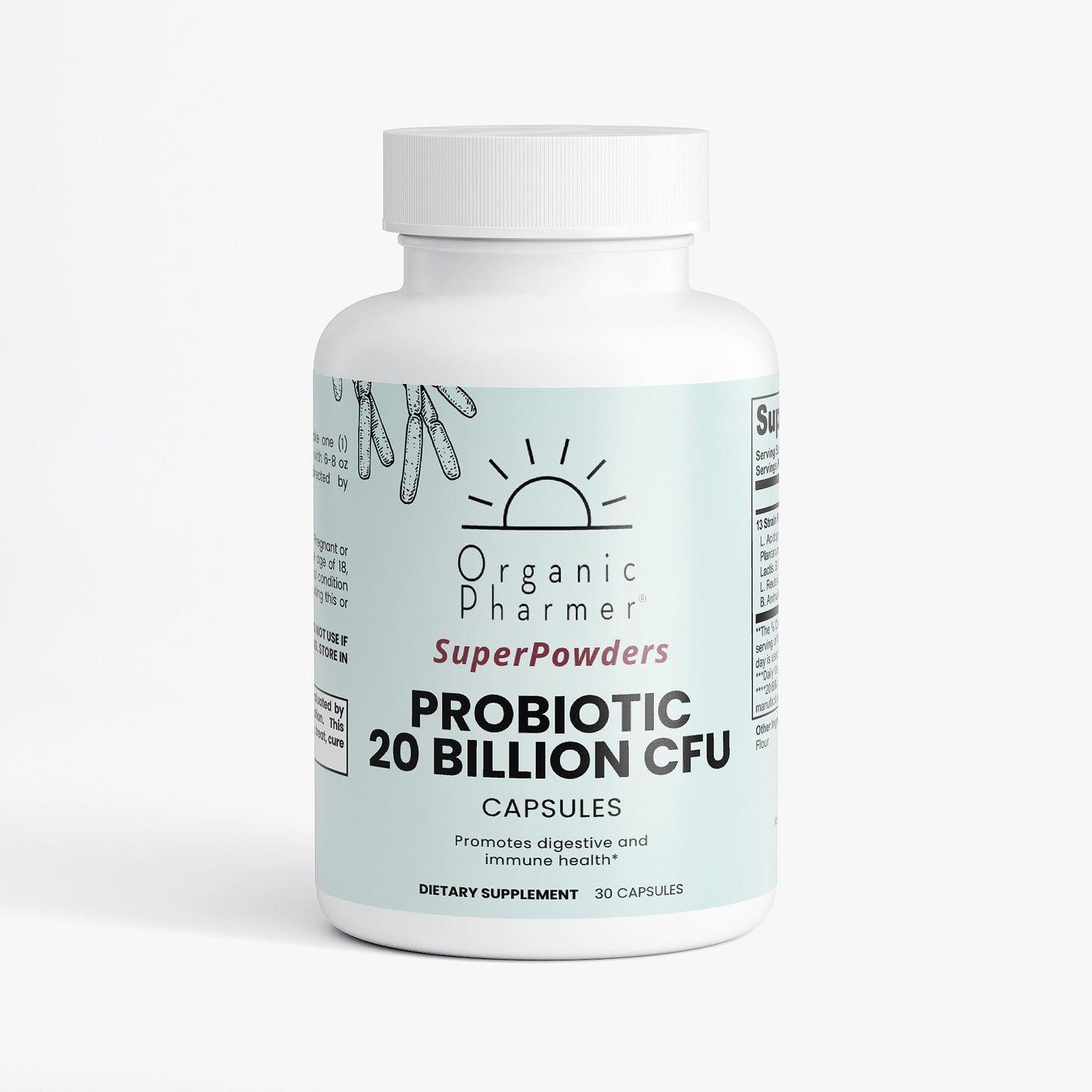 Multi-Strain Probiotic Capsules - 13 Beneficial Bacteria for Digestive & Immune Support
