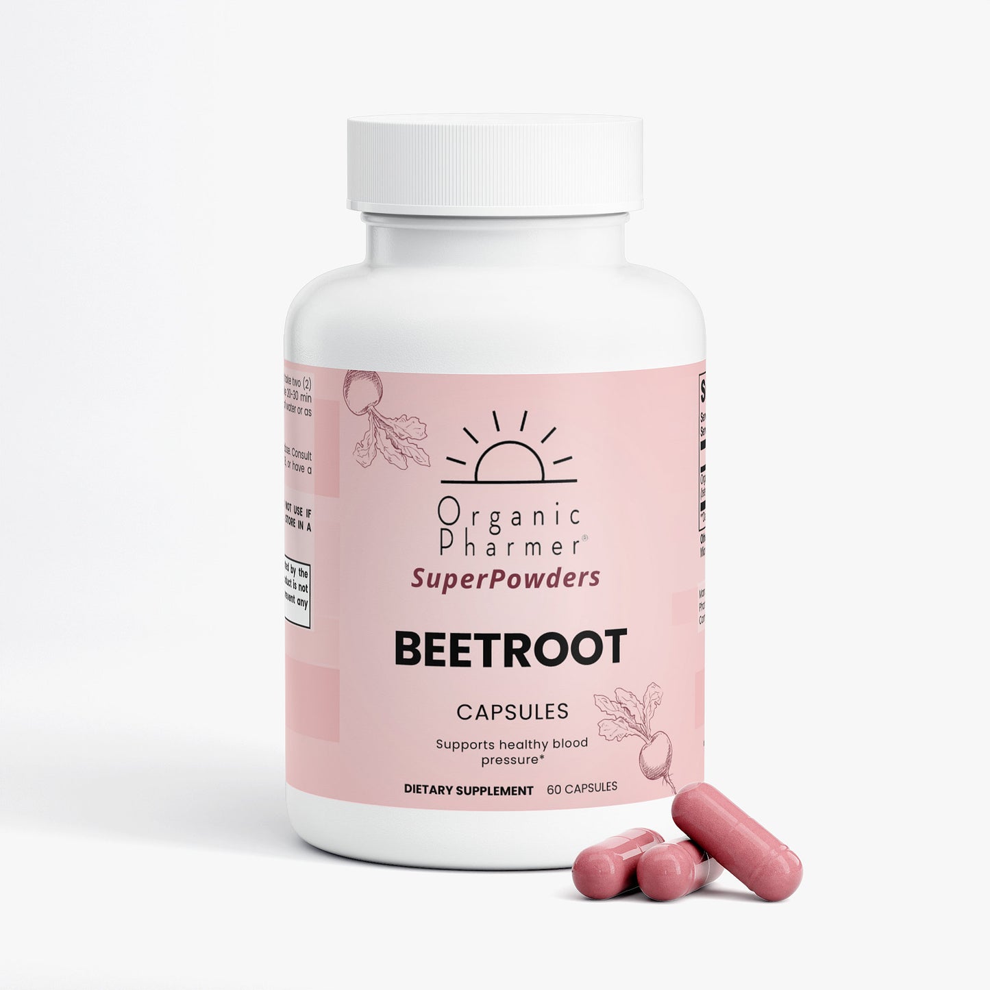 Organic Beetroot Capsules - Natural Nitrates for Athletic Performance & Recovery