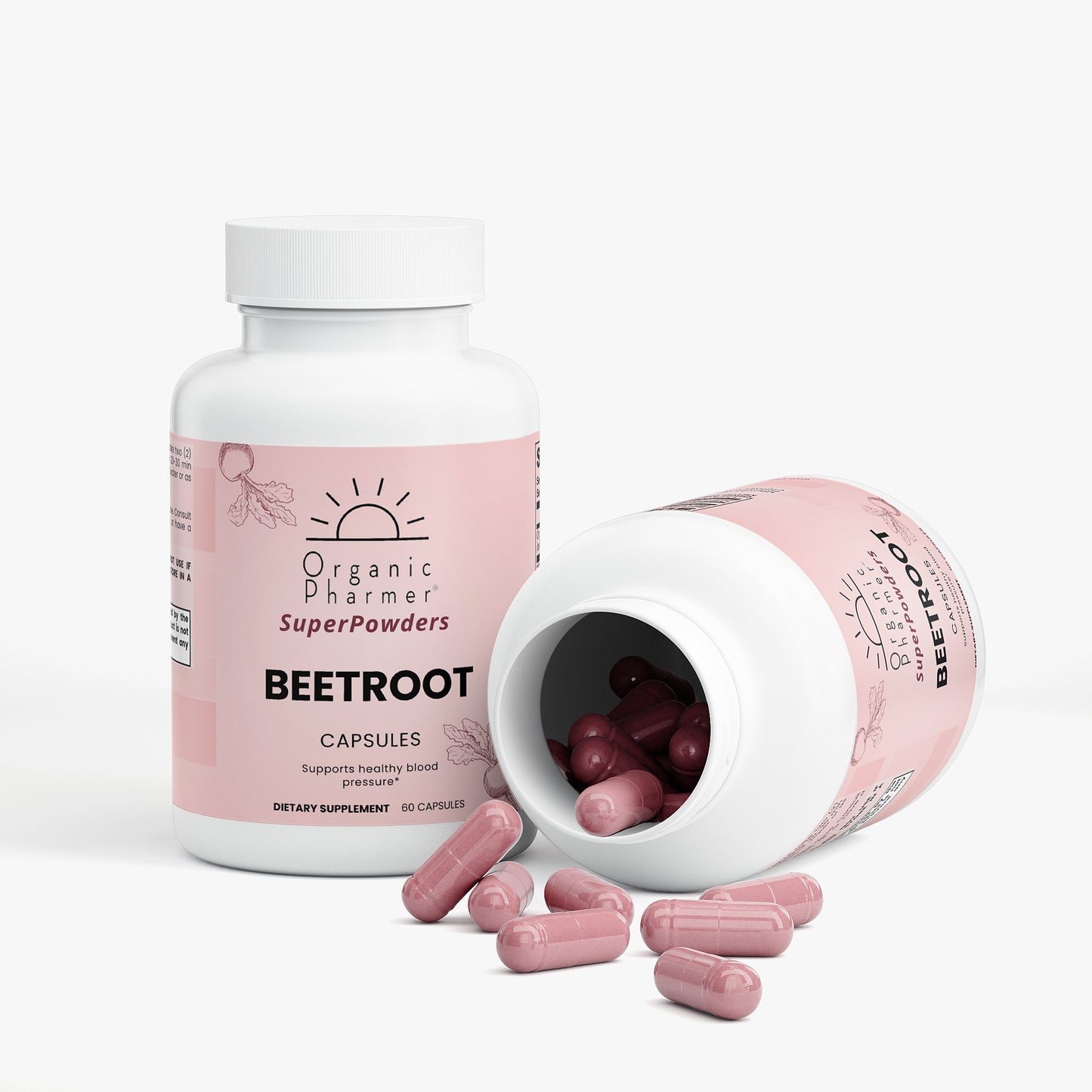Organic Beetroot Capsules - Natural Nitrates for Athletic Performance & Recovery