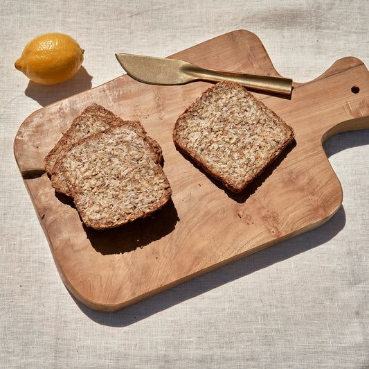 dr. blum's healing brings you pharmer bread full of nuts and seeds, and always 100% organic, plant-based, and free of gluten, dairy, corn, soy, and egg. 